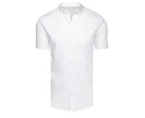 Pánská košile s krátkým rukávem, bílá Bílá, 3XL