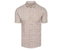 Pánská košile s krátkým rukávem, bílá Bílá, 3XL