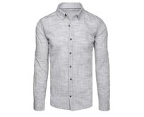 Pánská košile casual šedá Světle šedá, 3XL
