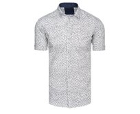 Pánská košile s krátkým rukávem bílá Bílá, XXL