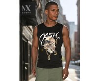 Pánské tričko bez rukávů černé Černá, XXL