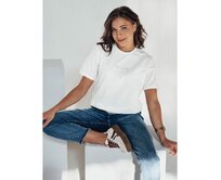 WOMAN dámské tričko ecru Bílá, S