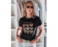 Dámské tričko se srdíčkem LOVETIK černá Černá, S/M
