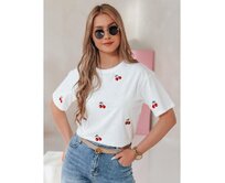 Dámské tričko s třešněmi FRUTTIKA bílá Bílá, L/XL