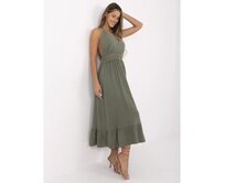 Khaki dlouhé boho šaty z mušelínu Khaki, Univerzální