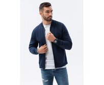 Pánská mikina na zip CLAYTON tmavě modrá Modrá, S