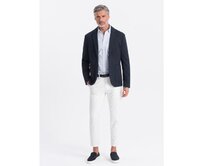 Pánská bunda s kapsami V1 OM-BLZB-0127 tmavě modrá Námořnická modrá, XL