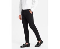 Pánské jednotné kalhoty REGULAR FIT chino - černé V5 Černá, XL