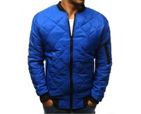 Pánská STYLE bunda prošívaná bomber jacket modrá Modrá, M