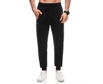 Pánské tepláky P1437 černé Černá, 3XL