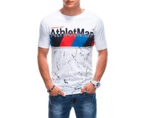 Pánské tričko s potiskem S1887 bílá Bílá, M
