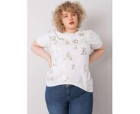 Dámská halenka plus size SABINA bílá Bílá, Univerzální