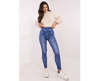 Modré dámské džegíny Modrá, S/M