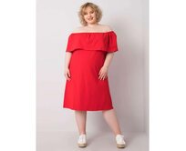 Dámské šaty plus size španělské KEILY červené Červená, 2XL
