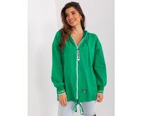 Dámský svetr s kapucí DANIELA zelený Zelená, L/XL