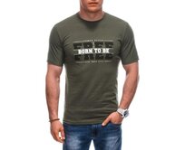 Pánské tričko s potiskem S1924 khaki Khaki, XXL
