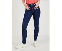 Tmavě modré dámské skinny fit džíny Modrá, 36