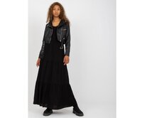 Dámská bunda z eko kůže ramoneska PERFECT černá Černá, XL