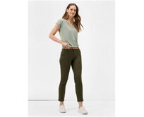 Khaki zkrácené chino kalhoty s páskem Khaki, 32