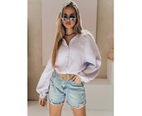 Dámské džínové kraťasy s páskem HOT SUMMER modré Modrá, S