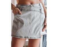 Dámské džínové šortky CHILL WRAP šedé Světle šedá, S