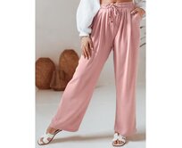 Dámské kalhoty s širokými nohavicemi LOVETRIP růžová Růžová, XL