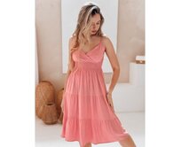 Midi šaty MISSBREEZE růžové Růžová, XL/XXL