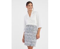 Modro-bílé dámské šaty Bílá, 36