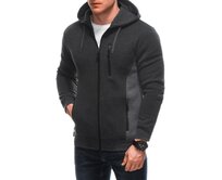 Pánská mikina na zip B1636 tmavě šedá Tmavě šedá, 3XL