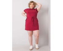 Dámské šaty plus size KORI bordó Kaštanová, XL