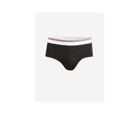 Slipy Ribrief z bavlny Supima® Černá, XL