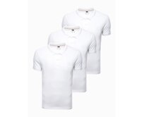 Pánské tričko polo ADENO bílé 3-pack Bílá, XL