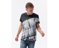 Pánské tričko TIEDYE tmavě šedé Tmavě šedá, S