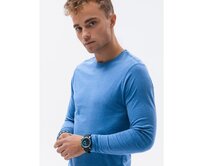 Pánská hladká mikina s dlouhým rukávem DONALL tmavě modrá Modrá, XL