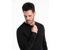 Pánská mikina BASIC s kulatým výstřihem černá Černá, XL