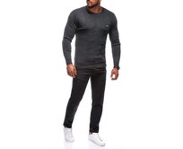 Pánský svetr E238 černý Černá, XL/XXL