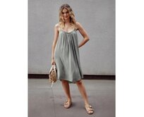 Dámské mini šaty DLR106 - růžové Khaki, S