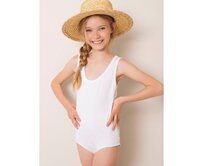 Bílé bavlněné body pro dívky Bílá, 104