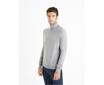 Svetr Menos s rolákem merino Šedá, XL