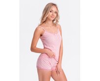 Dámské pyžamo ULR356 růžové Růžová, XL
