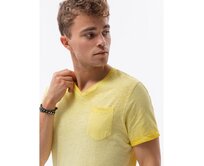 Pánské hladké tričko POMPEY žluté Žlutá, XL