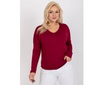 Dámská halenka z viskózy plus size ELISA bordó Kaštanová, Univerzální