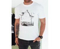 Pánské tričko s potiskem bílé Bílá, XL