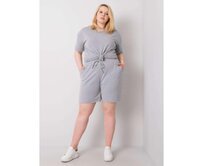 Dámské šortky plus size WINNIE šedé Šedá, 2XL