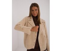 Dámská bunda z alpaky se zapínáním na zip béžová Béžová, Univerzální