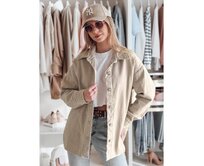 Dámská přechodová bunda oversize KOSMOJACK, světle béžová Béžová, Univerzální