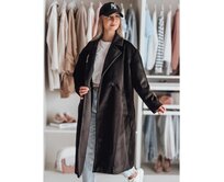 Dámský přechodný kabát oversize LORINESS černý Černá, S