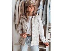 Dámská prošívaná vesta VESOLITA světle šedá Světle šedá, L