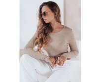 Dámský pruhovaný svetr NOLVIE béžový Béžová, S/M
