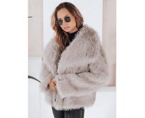 Dámská krátká kožešinová bunda ZARAFIA Břidlicová, L/XL